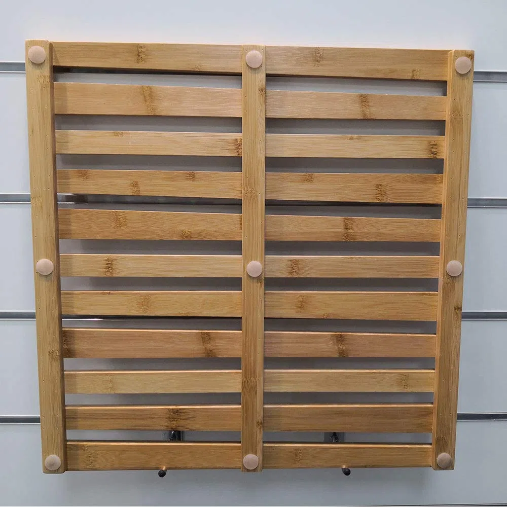 Pedana Doccia Antiscivolo in bambù - Quadrata 50 x 50 cm - Colore Miele