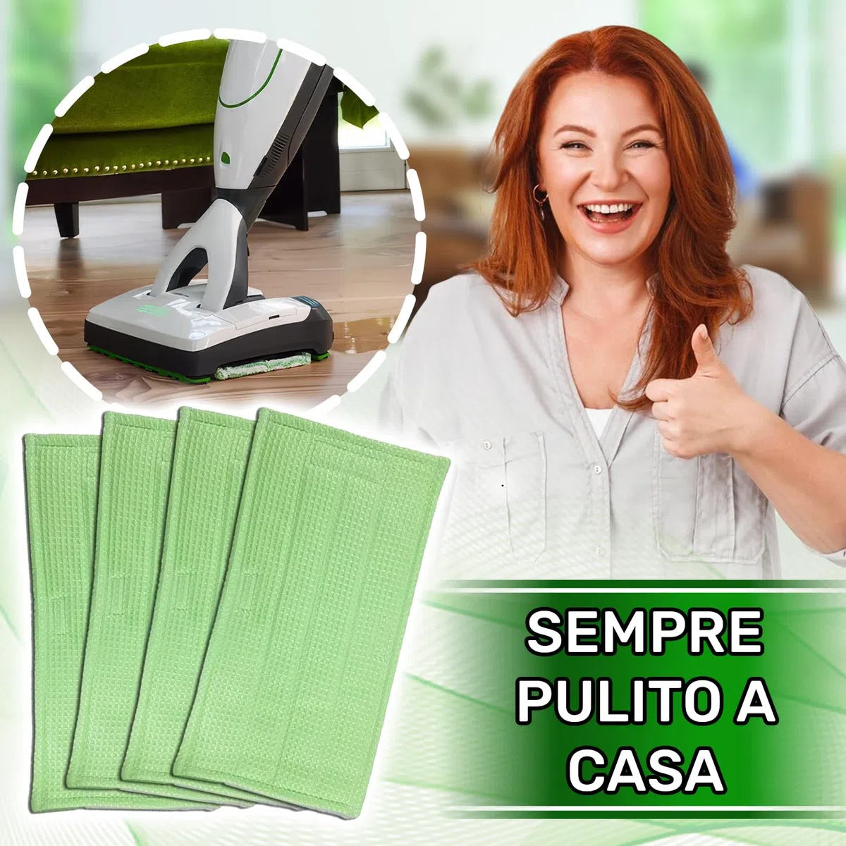 ONIX TECH 4 Pezzi Panni Lavapavimenti MF 530 MF 520 per Vorwerk Folletto Pulilava SP530 SP520