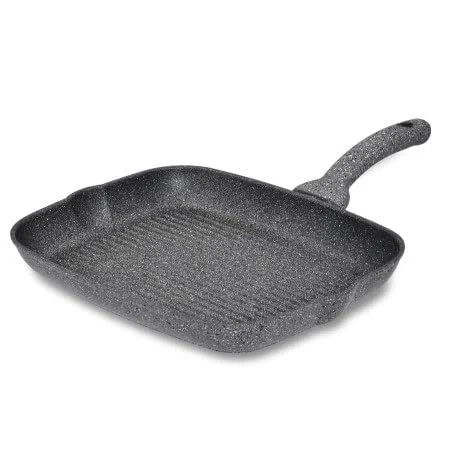 ACCADEMIA MUGNANO Padella Bistecchiera Antiaderente Cuore di Pietra 26 x 33 cm