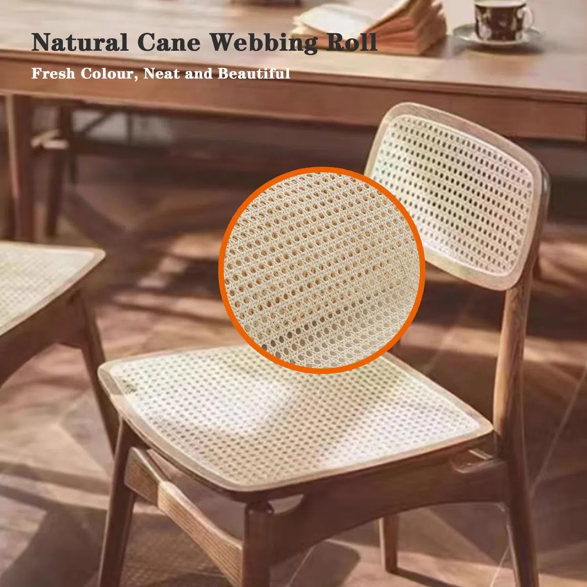 Larghezza 100cm Rattan Naturale Rotolo con Striscia Rattan, Paglia di Vienna per Sedia, Rotolo di Fettuccia in Vimini, Foglio Rete di Canna di Tessitura per Mobili Fai-da-te Armadio(50x100cm)