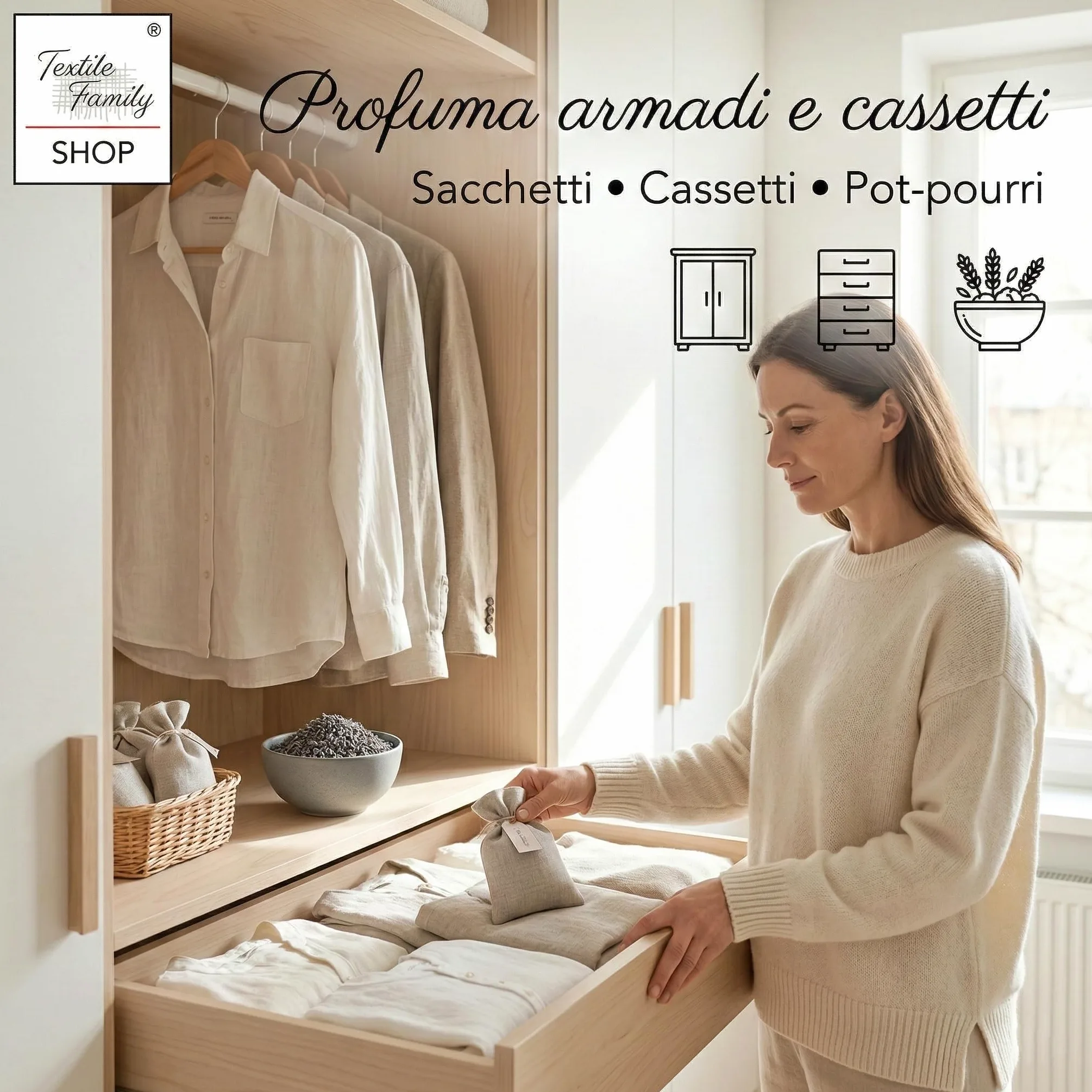 Tex family Lavanda essiccata boccioli profumati Made in Italy sacchetti armadi, pot-pourri e DIY - 1000 Grammi