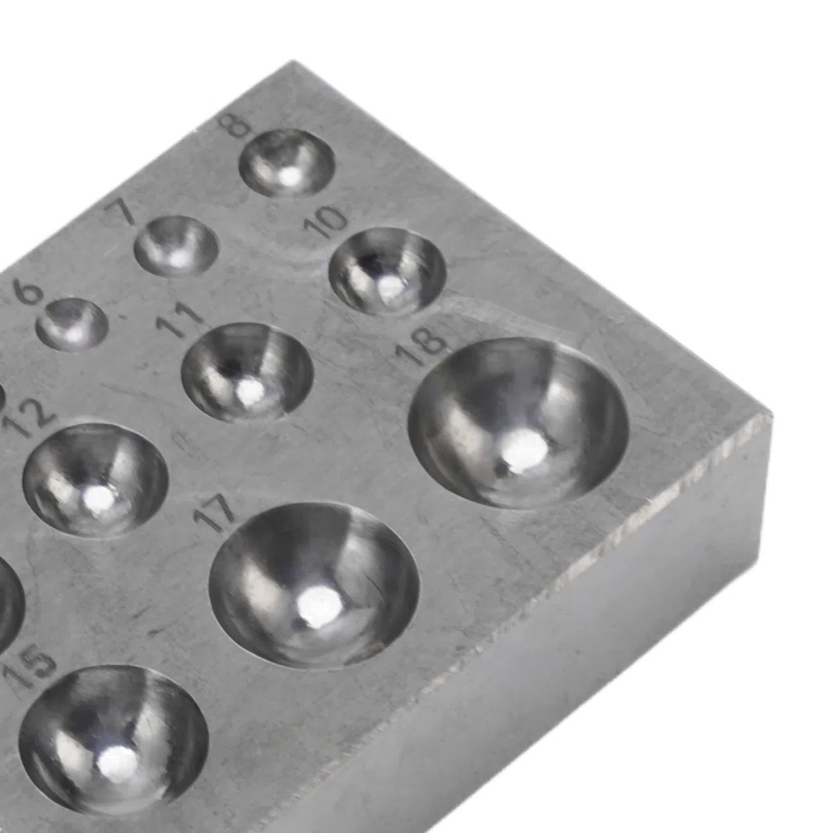 Acciaio Dapping Block Riparazione di gioielli Realizzazione di stampi per la formatura di metalli Strumento per la creazione di gioielli Blocchi di stampi Blocchi di acciaio