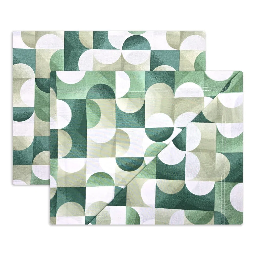 Set Lenzuola Matrimoniale in 100% Puro Cotone, Completo letto, Lenzuola sotto con angoli, Sopra e Federe Cuscini, Morbidezza e Comfort Naturale (M174 - Verde, Matrimoniale)