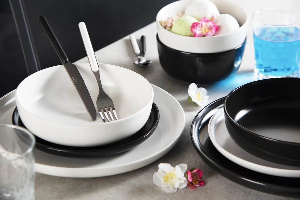 Excelsa Nordic Set 6 Coppette, Ceramica, Bianco, Capacità 625 Ml., Effetto Matt