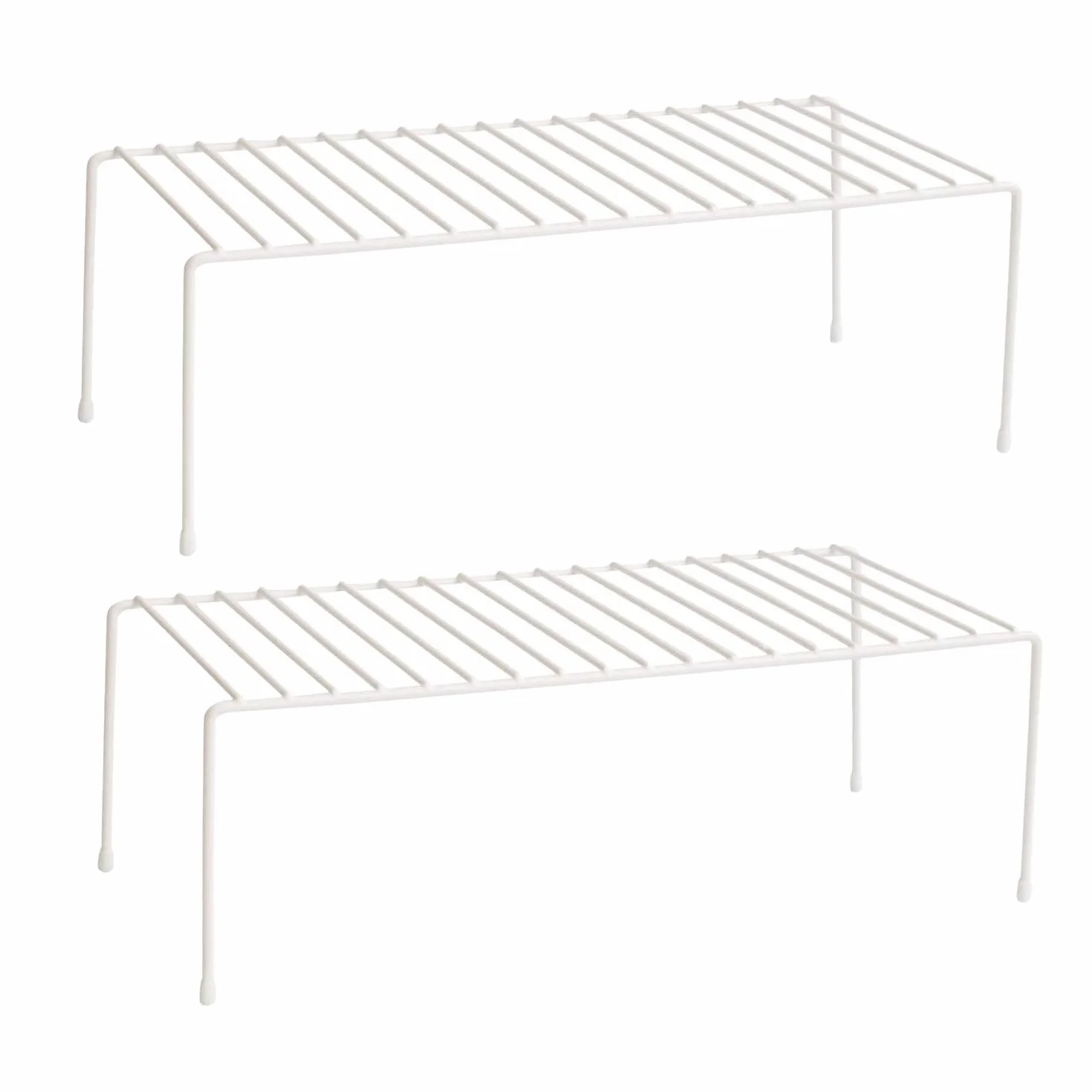 Lonian Organizer per credenza da cucina, per casa e cucina, in metallo, per mobili da cucina, piani di lavoro, dispense, cibo e utensili, bianco (confezione da 2)