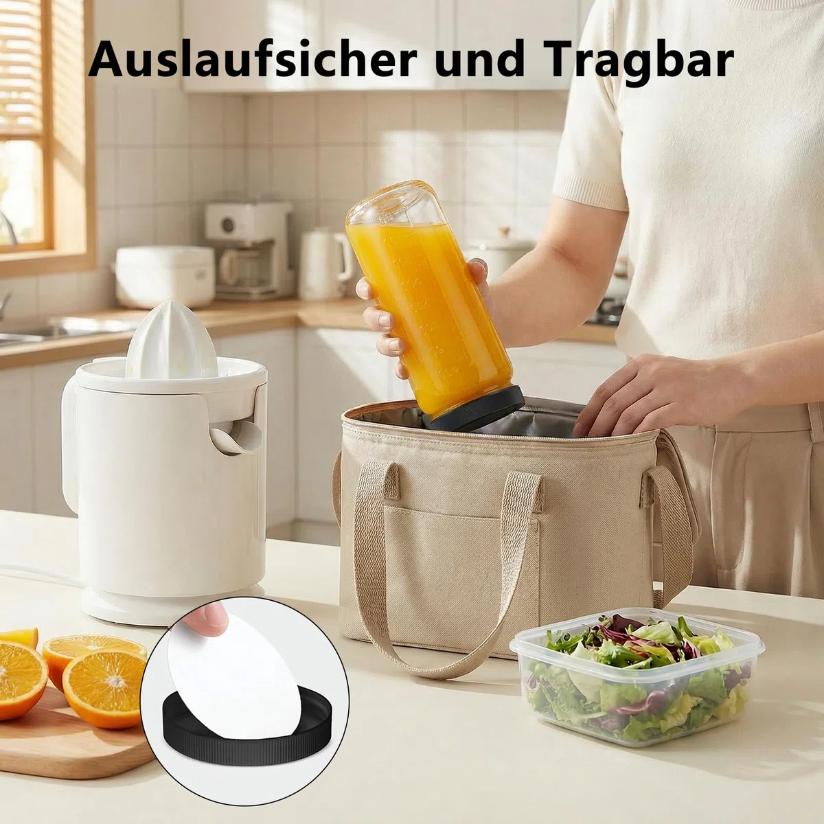 OAMCEG Set di 8 bottiglie in vetro da 500 ml, con coperchi, cannucce, per frullati da 16 oz, riutilizzabili, in vetro da riempire, lavabili in lavastoviglie, resistenti al frigorifero, per