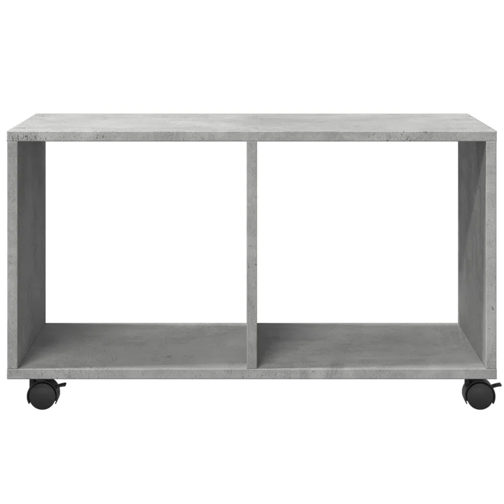 vidaXL Mobiletto con Ruote Grigio Cemento 72x33x42,5 cm in Truciolato, armadietto a rotelle, Mobile con Ruote, mobiletto con Ruote