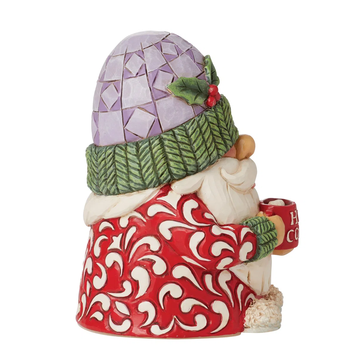 Enesco Jim Shore Heartwood Creek gnomo che beve cacao caldo, 10 cm, multicolore