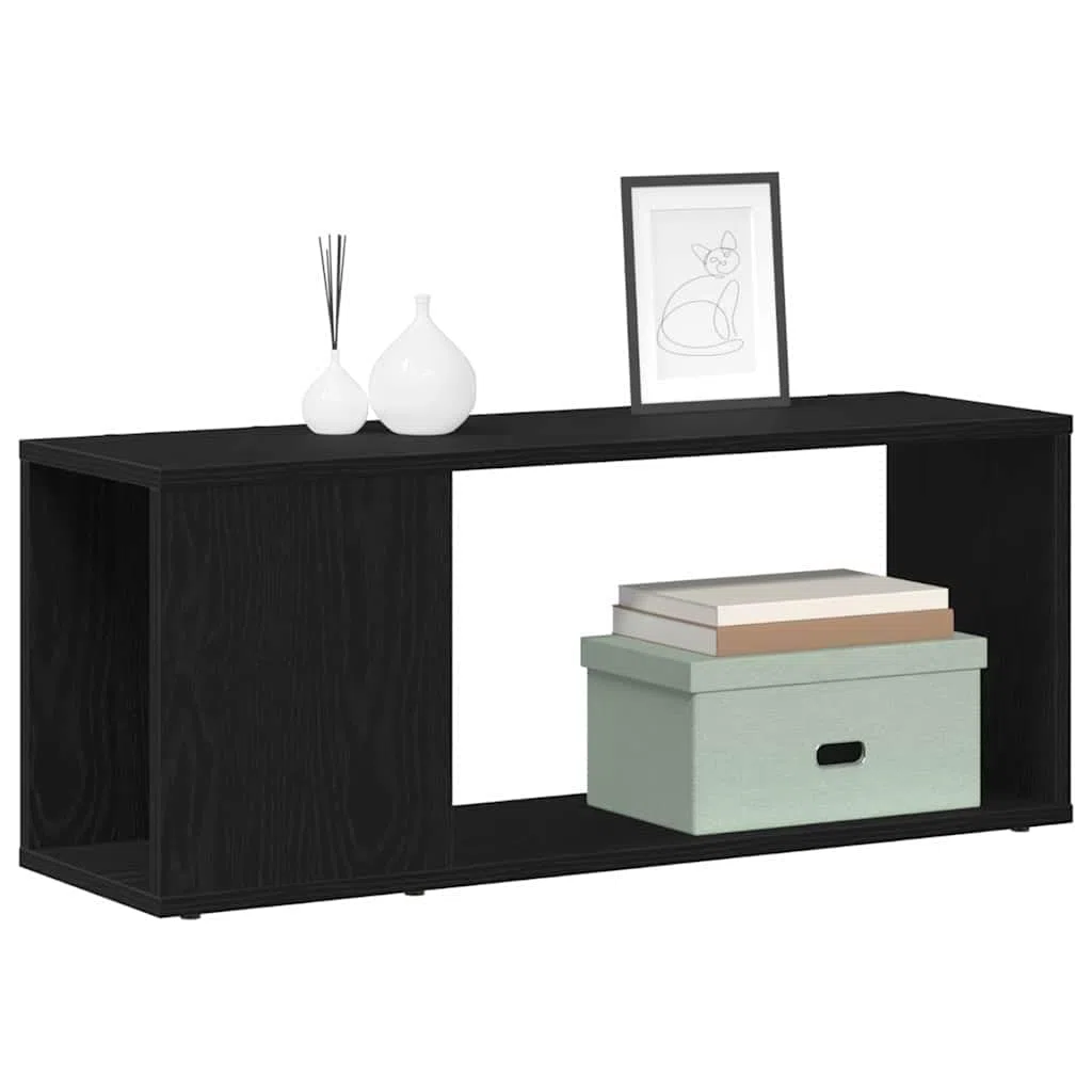 Genérico Set Mobile TV Rovere Nero 80 x 24 x 32 cm Legno Multistrato,Nero,7.25kg,862694
