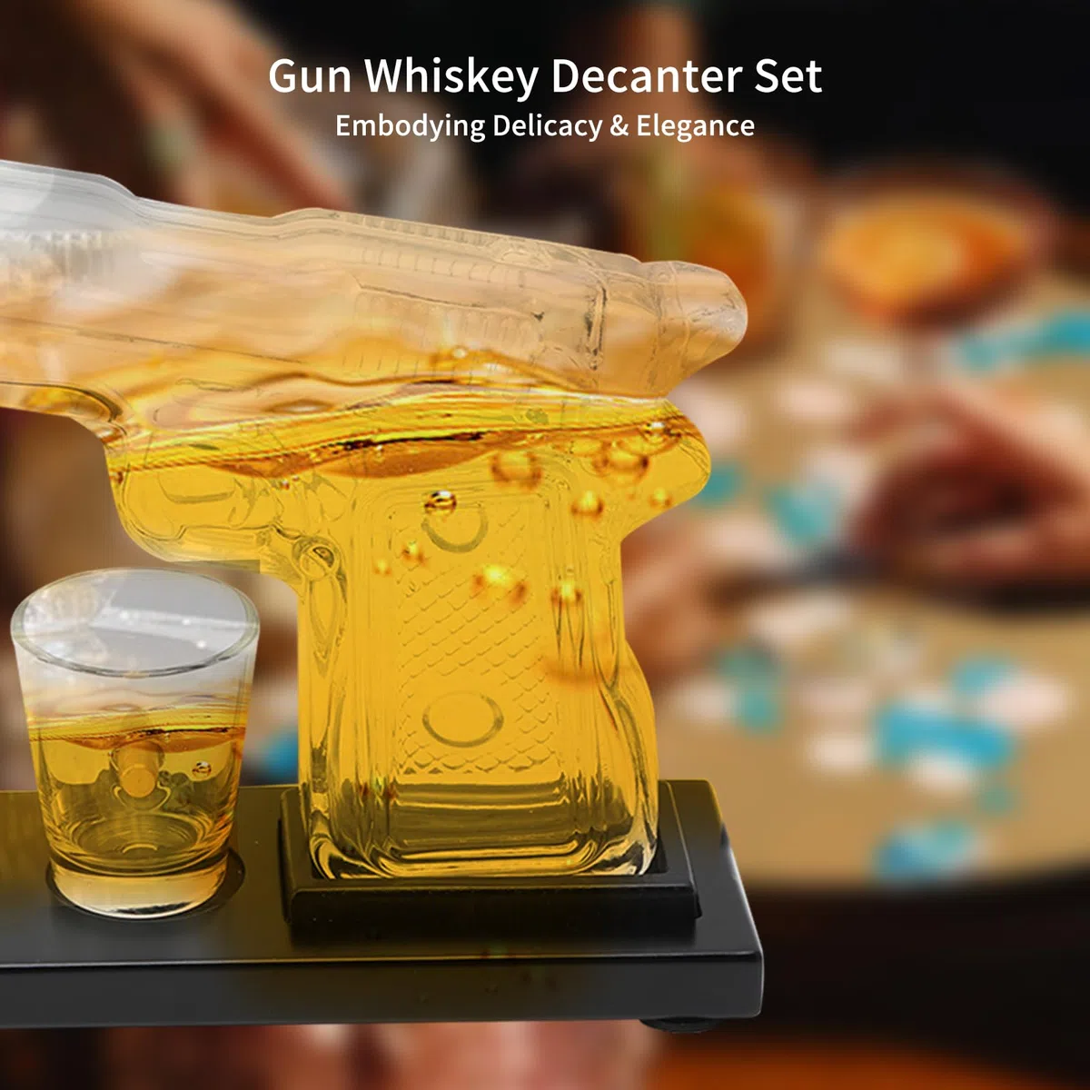 Set di decanter da uomo, regalo di compleanno unico per uomini e papà, dispenser di liquori, 230 ml, con due bicchierini da liquore, regalo per lui marito