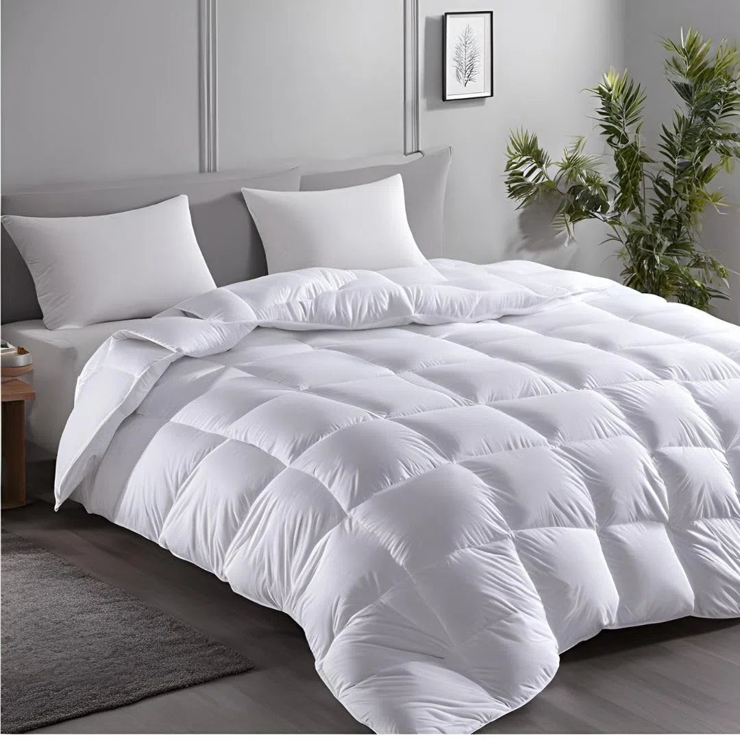Gilania - Piumino Leggero Matrimoniale 250x200 cm - Hollow Basic 3D Bianco, Leggero e Traspirante, Anallergico e Lavabile