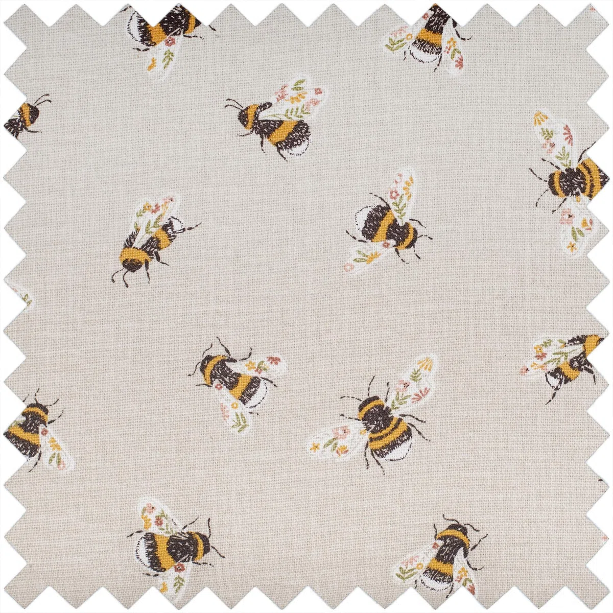 Hobby Gift Scatola Grande per Cucito con Doppio Coperchio e Manico - Cestino Porta Cucito in Cotone con Scomparti per Strumenti e Accessori Creativi - 25 x 25 x 17 cm, Api