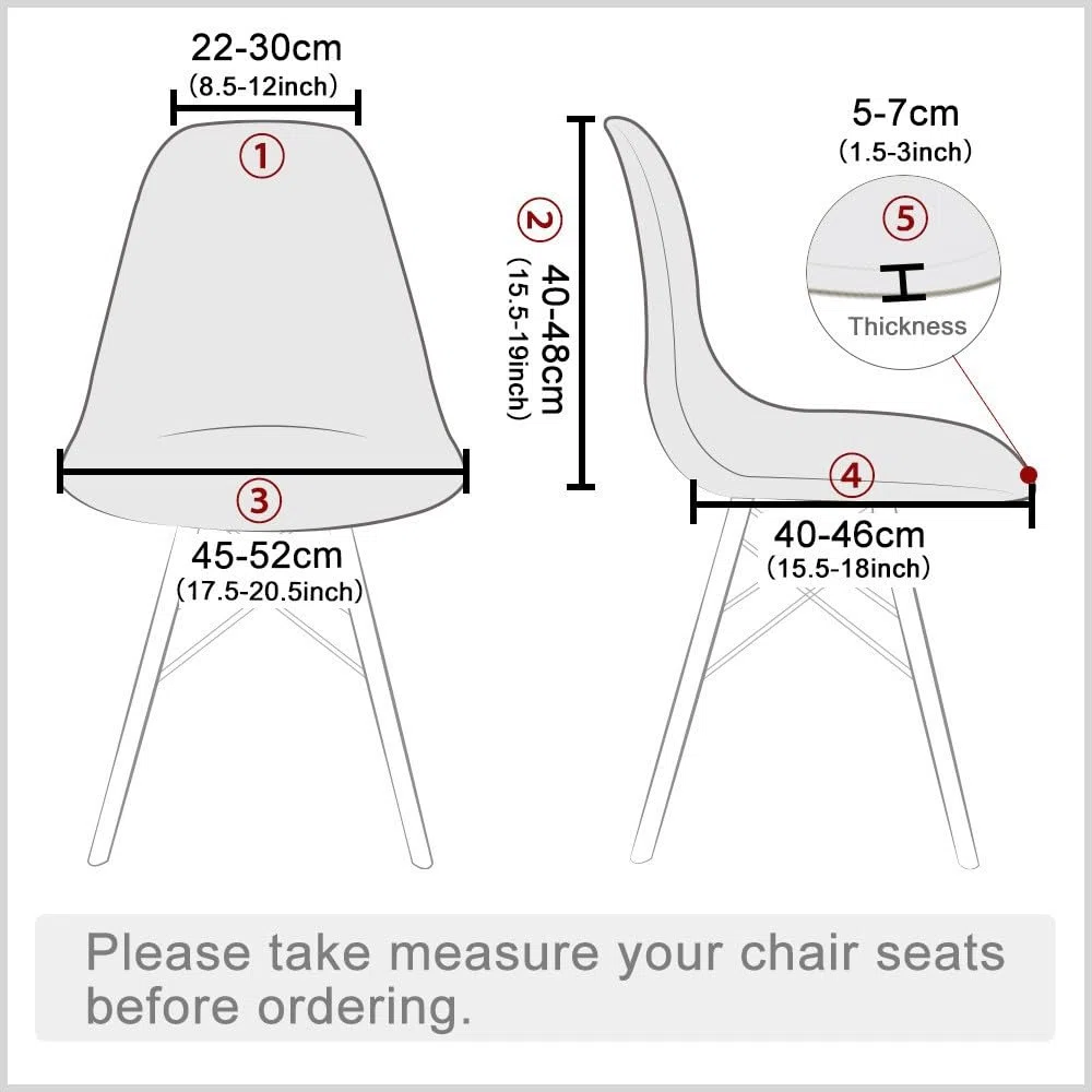 Coprisedia Scandinave per sala da pranzo Coprisedie Fodera per sedia da Pranzo Scandinave Coprisedia a forma curva 4 pezzi Penisola