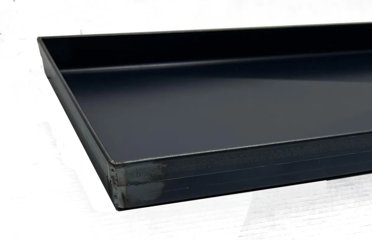 [2 PEZZI] Teglia ferro blu 40x17x2 Cm, misure per forno Effeuno con diagonale antideformazione Spessore teglie 8/10 Pizza alta idratazione ideale per professionisti della pizza e focaccia