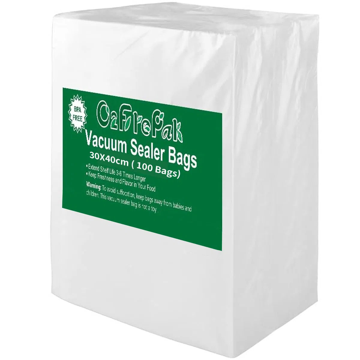 O2frepak 100 Buste 30x40cm Buste Sottovuoto Alimenti,Sacchetti Sottovuoto per Alimenti,Sacchi Sottovuoto Alimenti senza BPA