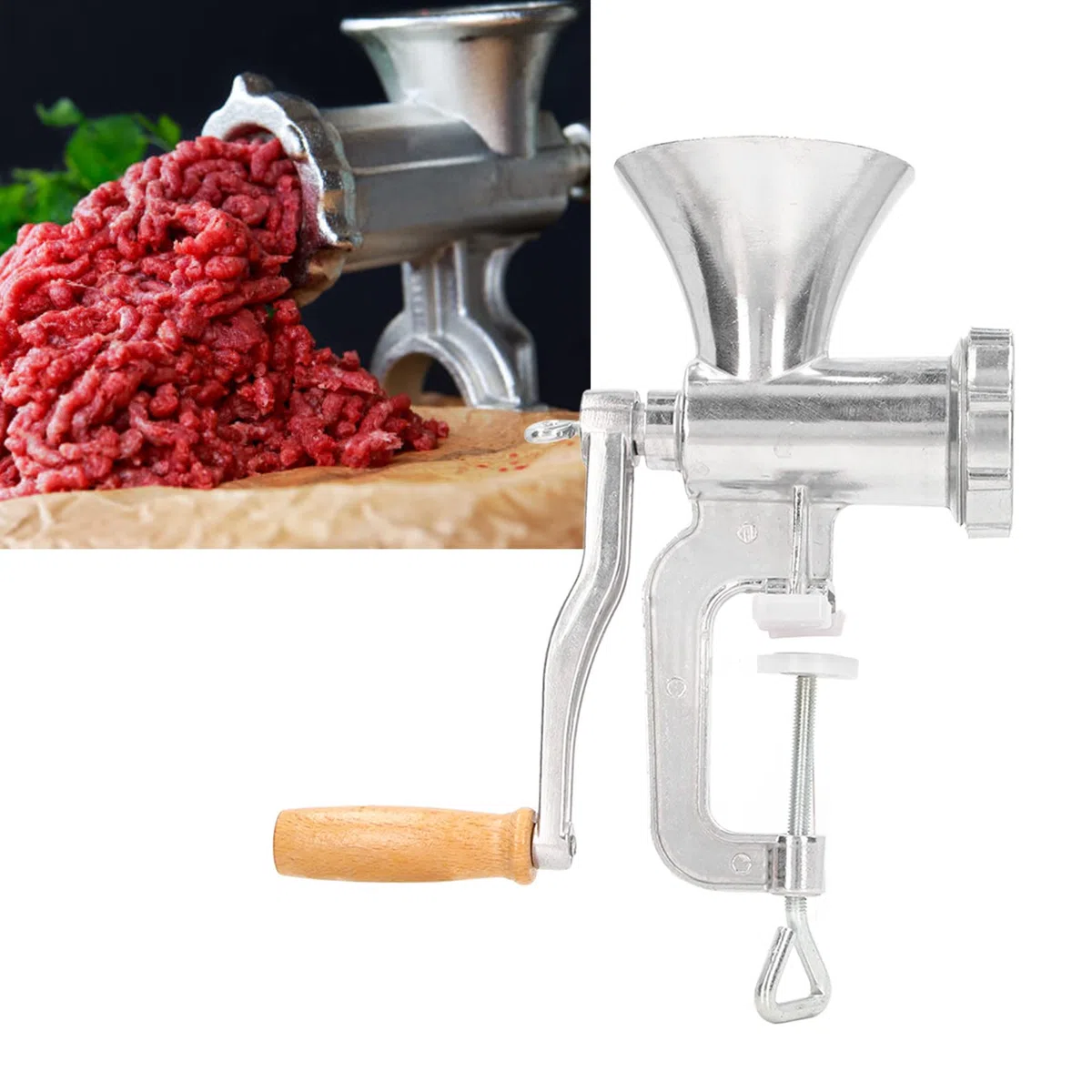Tritacarne Manuale, Tritacarne A Manovella In Acciaio Inossidabile Tritacarne Per Uso Domestico Per Il Ripieno Di Salsicce