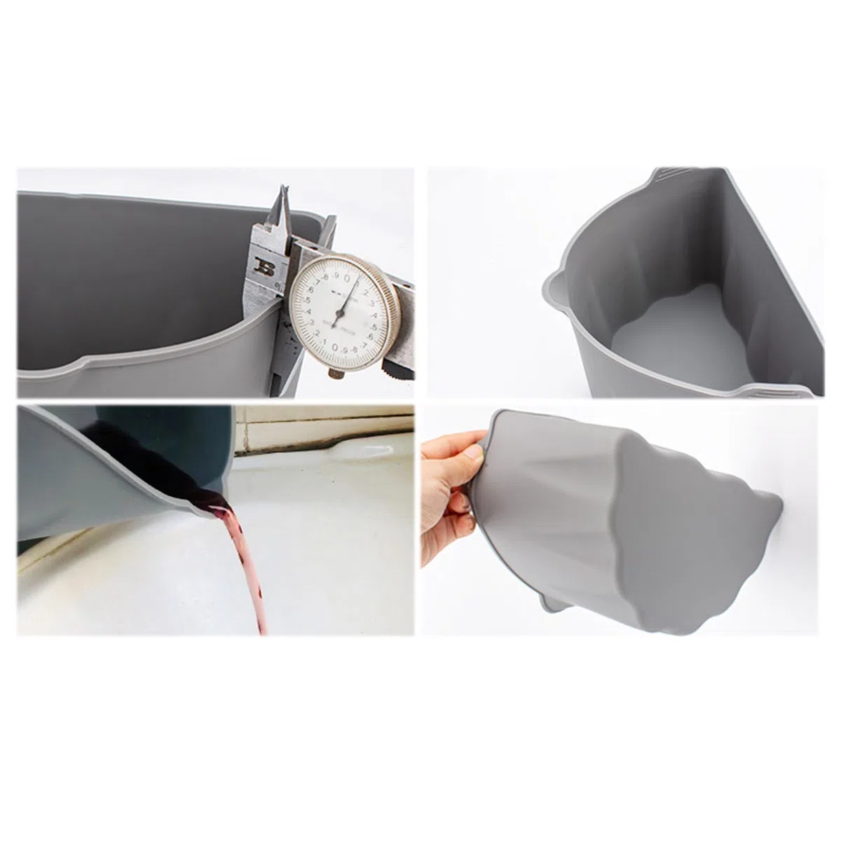 Buachois Divisore per Pentola a Cottura Lenta Inserto Divisorio per Casseruola in Silicone Riutilizzabile con Manico per La Cucina Domestica, Separatore Alimenti Multiuso per Slow Cooker