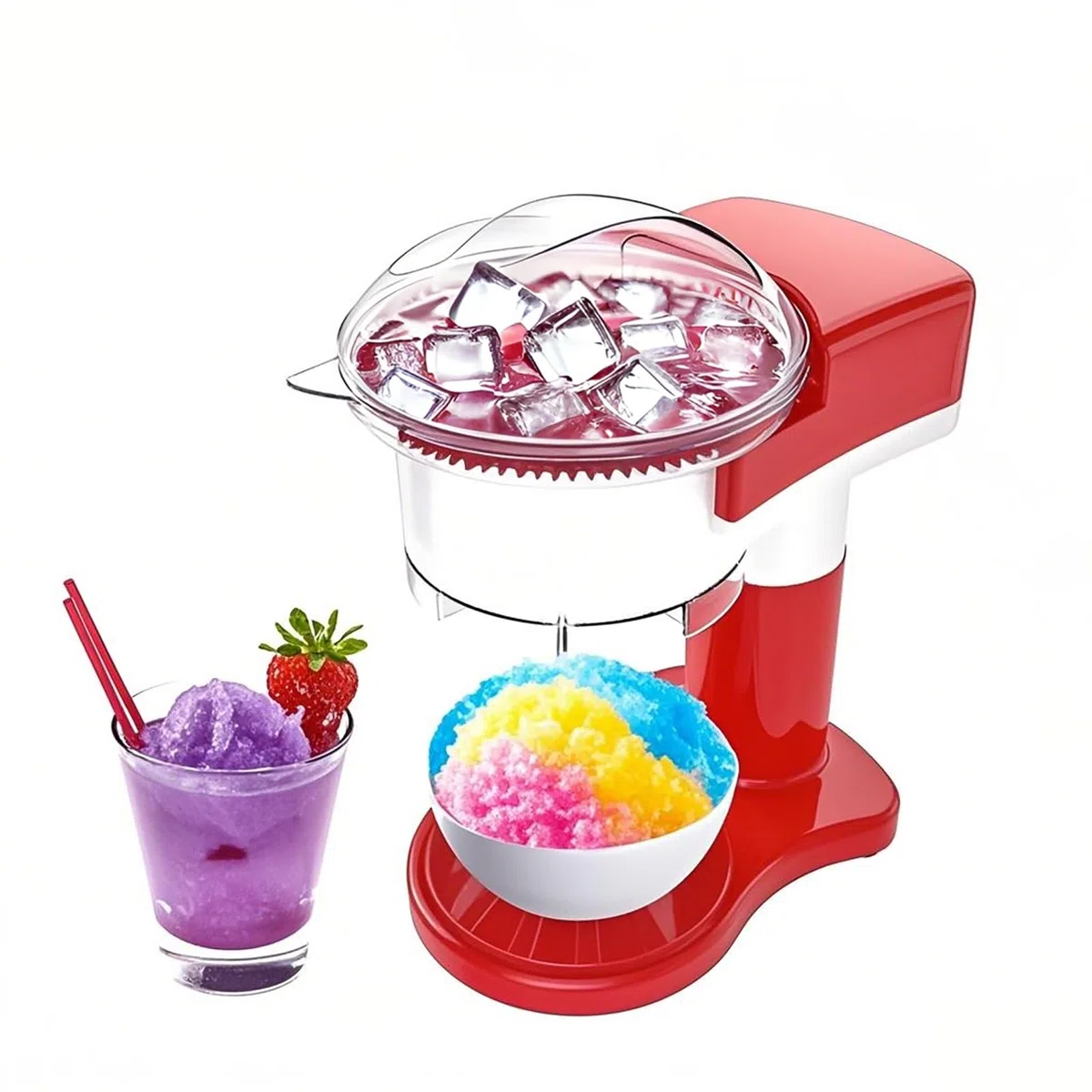 Tritaghiaccio Elettrico,Macchina per tritare il ghiaccio,Macchina del ghiaccio,50W 500ml,tritatutto per ghiaccio compatto,per Granite, Cocktail e Sorbetti