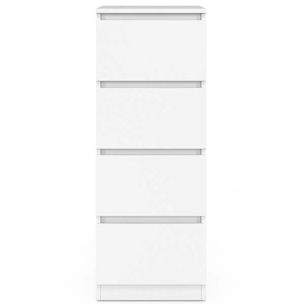 IDMarket - Credenza a 4 cassetti TOMI 30 cm in Legno Bianco per Ingresso Bagno