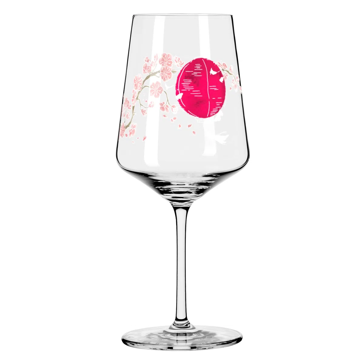 RITZENHOFF 3461007 Set di 2 bicchieri da aperitivo Sprizz da 500 ml - Serie Sommersonett No. 7 con motivo asiatico rosa - Made in Germany