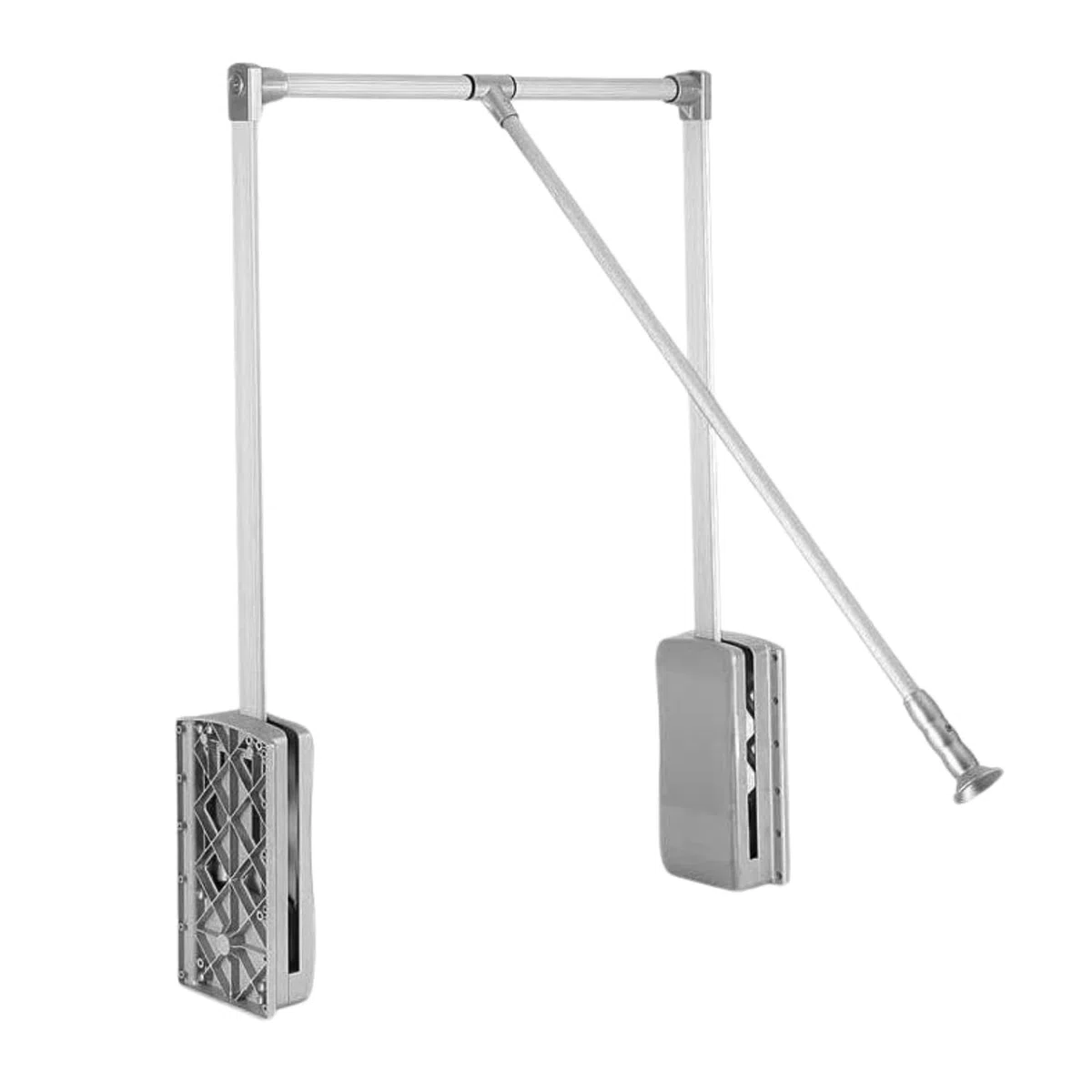 Appendiabiti Estraibile Regolabile Per Armadio, Guardaroba. Meccanismo Barra Appendiabito Automatico con Apertura e Chiusura Assistita (Vano Interno 89-121 Cm)