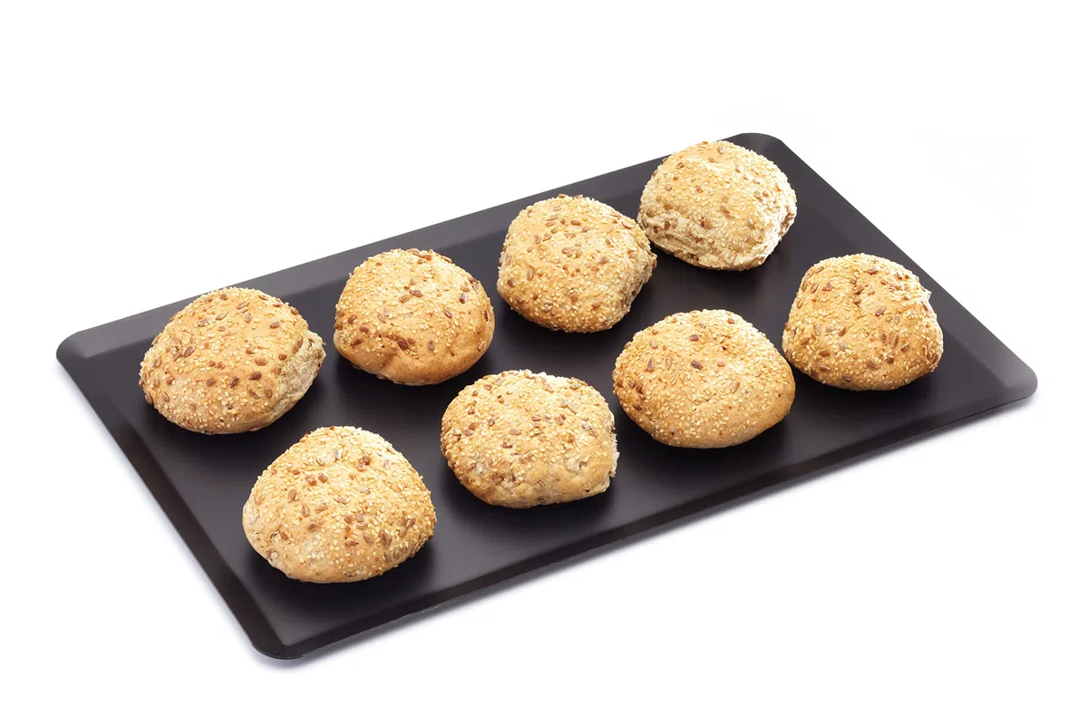 MasterClass Teglia commerciale con antiaderente PTFE, PFOA e BPA, acciaio al carbonio da 1,2 mm, formato gastronorm 1/1 (53 x 33 cm), nero