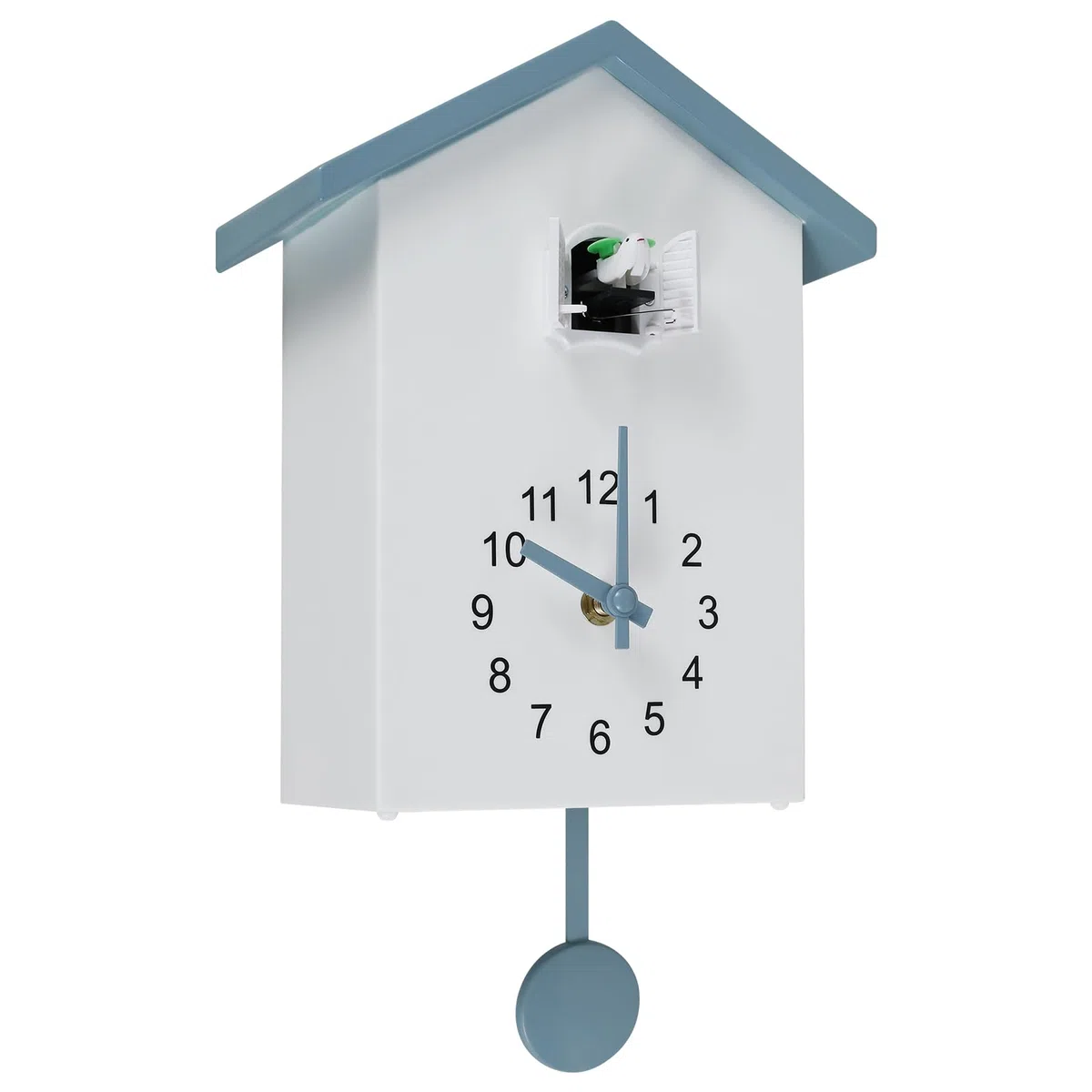 Orologio da parete con pendolo a cucù, orologio a cucù con suono di cucù, orologio da parete con cucù moderno, pratico alimentato a batteria, decorazione per camera da letto, ufficio, scuola, regalo