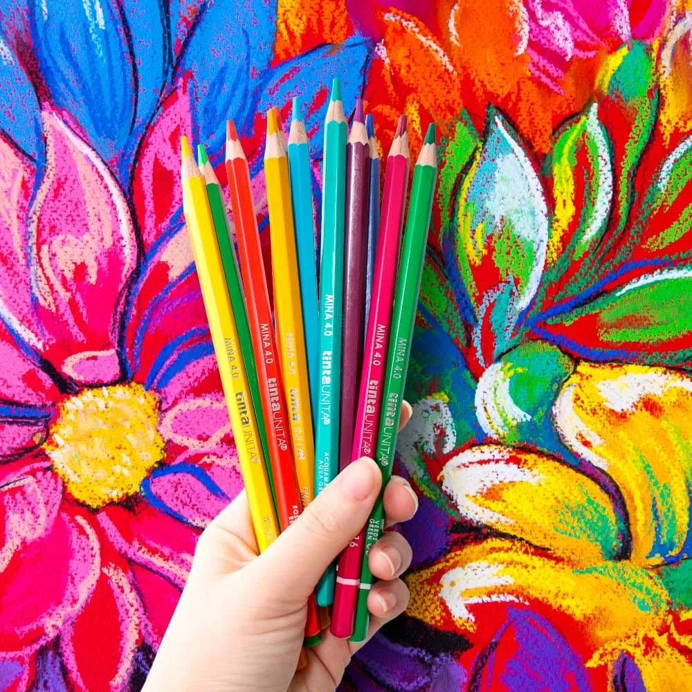 Set 3 pacchi Pastelli Tinta Unita da 18, Multicolore -Mina 4.2 mm
