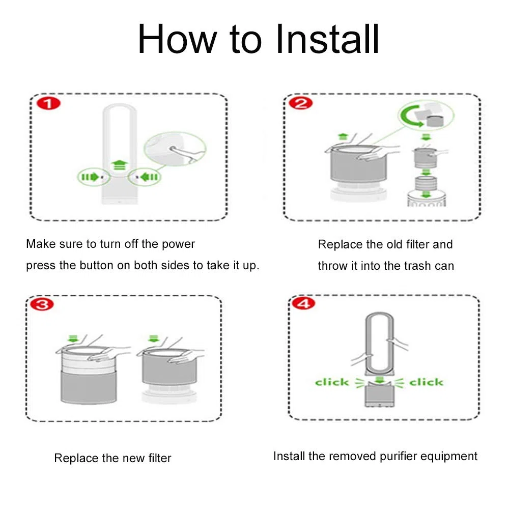 filtro HEPA di ricambio, compatibile con purificatori d’aria da tavolo Dyson Pure Cool HP03, DP01 e DP03 e purificatori ventilatori Dyson Pure Hot+Cool Link HP02, HP01 e HP00