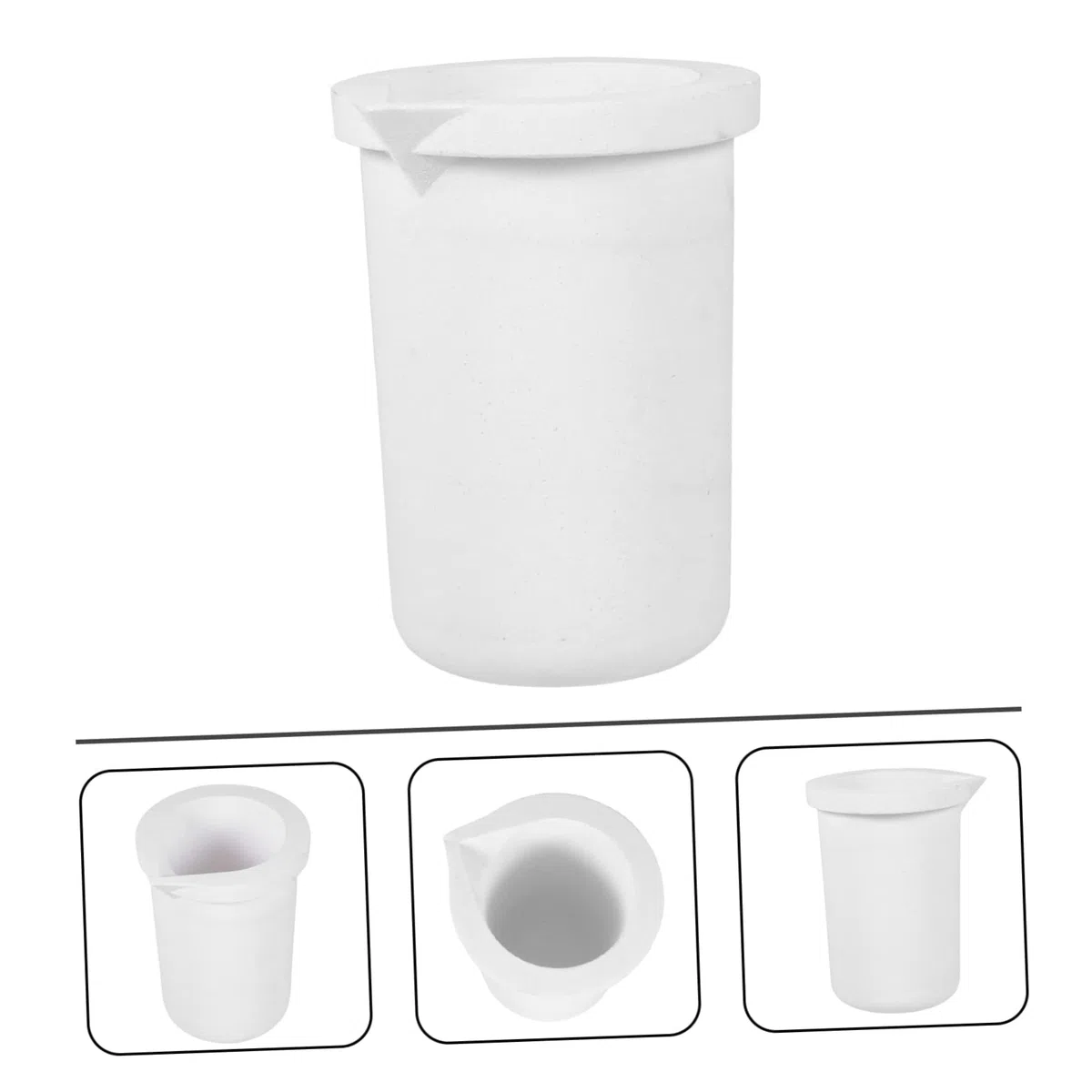 COHEALI Crogiolo Ceramico Bianco da 2 kg per Metalli e Argento Isolamento e Stabilità Termica, Resistente ad Alte Temperature per Sicura