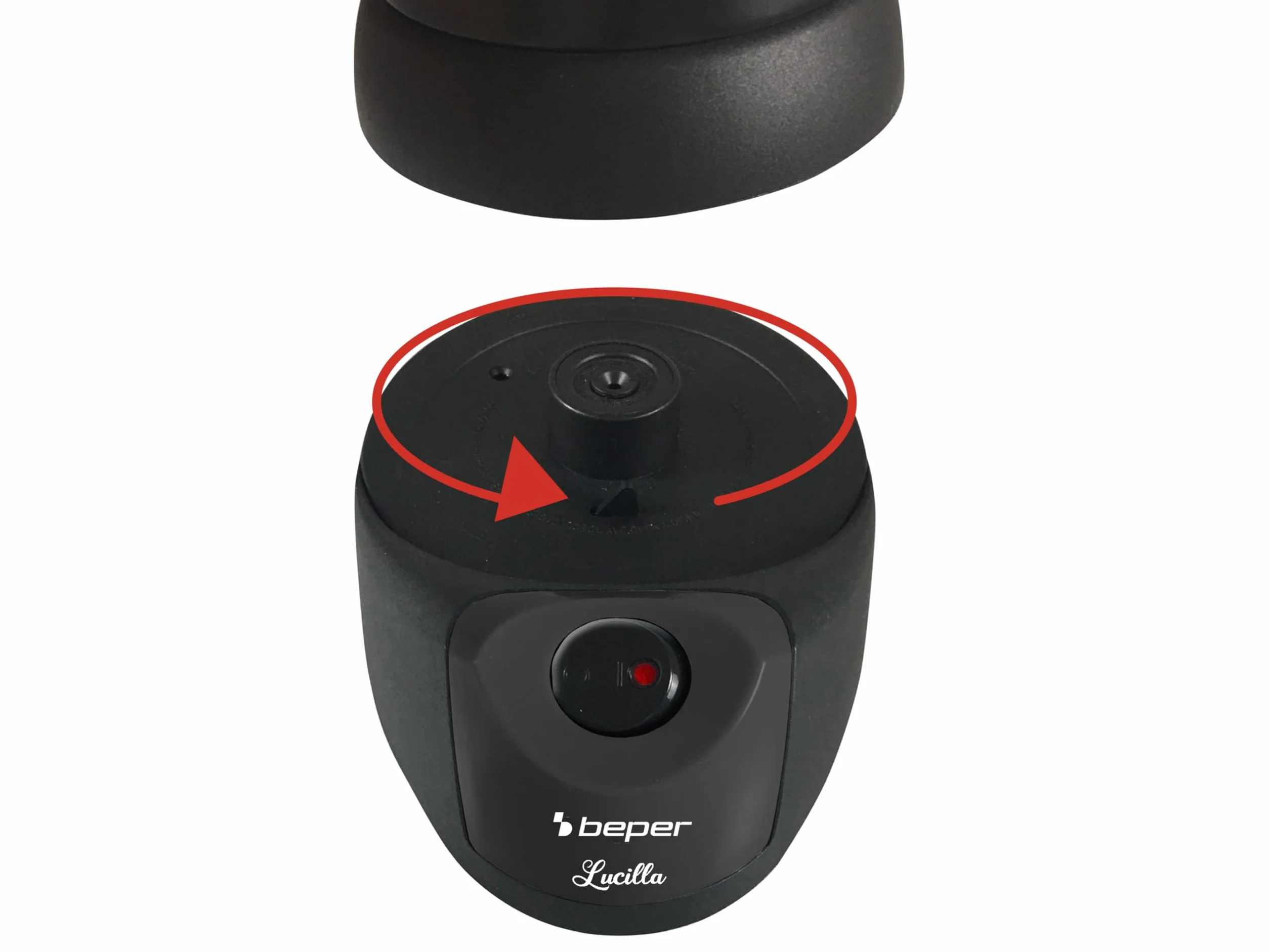 BEPER BC.040N Caffettiera Elettrica- Moka elettrica, Capacità 3 tazze, Riduttore 1 tazza, Mantenimento temperatura per 30' min, Nera