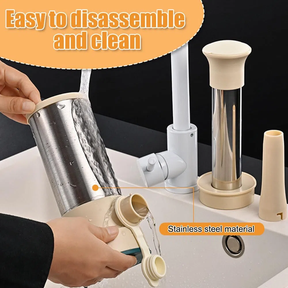 Insaccatrice per Salsicce, Macchina per Salsiccia Manuale Staccabile con 4 Ugelli di Riempimento di Diverse Dimensioni per Uso Domestico in Cucina