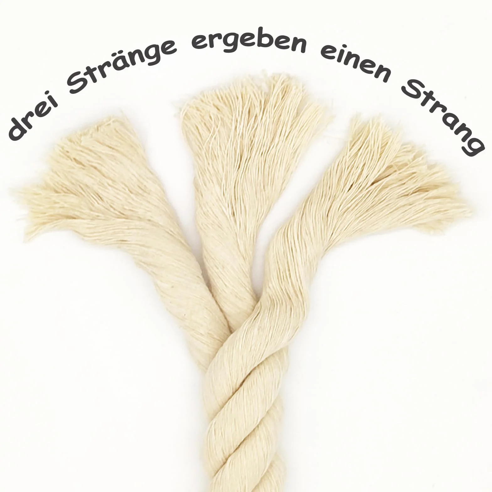 FOSER Corda di cotone, Filo macramè, Corda di cotone per artigianato fai da te, Progetti decorativi, Giocattolo per animali domestici (30mm(5M))