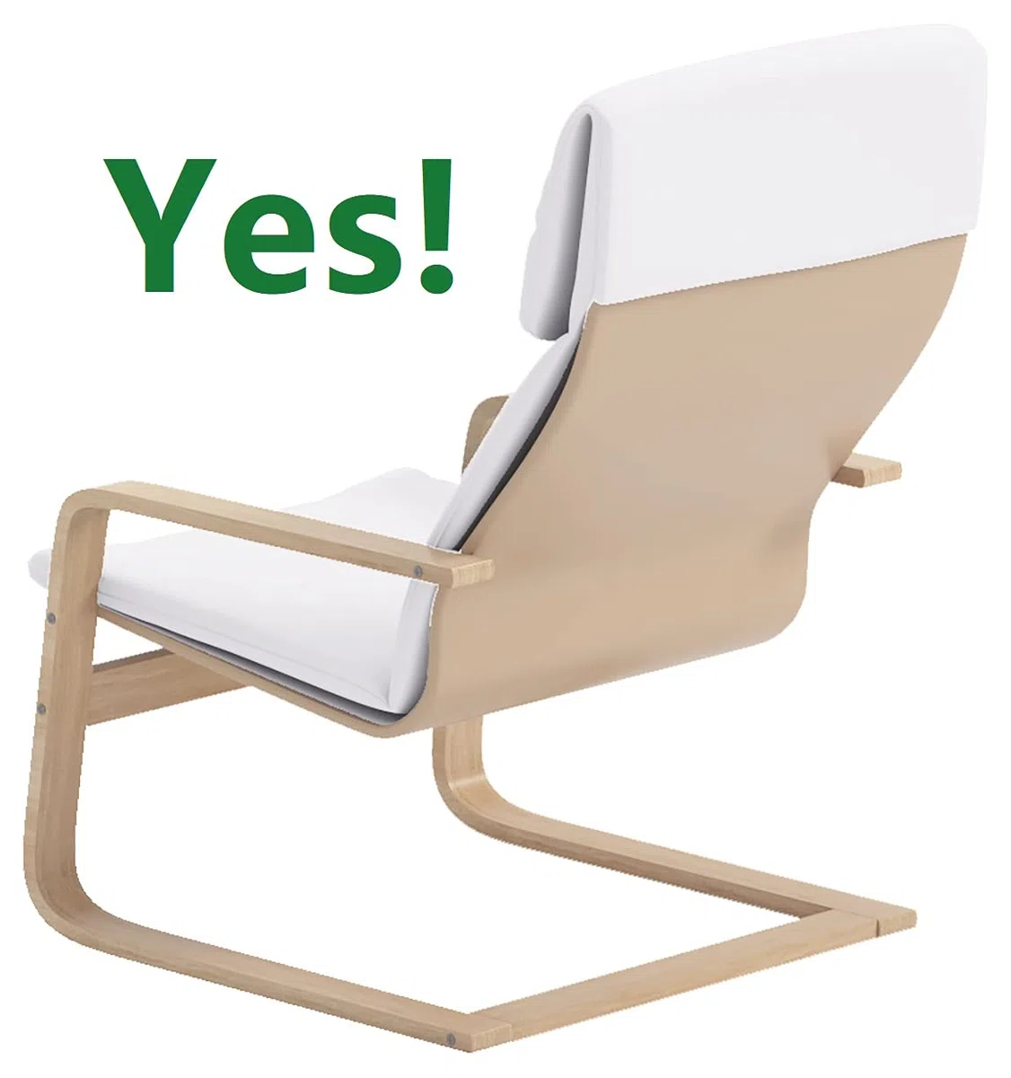 HomeTown Market Custodia di ricambio in Pello durevole compatibile con IKEA Pello sedia o poltrona (lino poliestere beige)