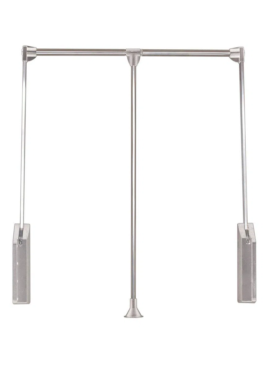 Saliscendi per Armadio Meccanismo Appendiabiti Ammortizzato Soft in Alluminio (830-1200 mm)