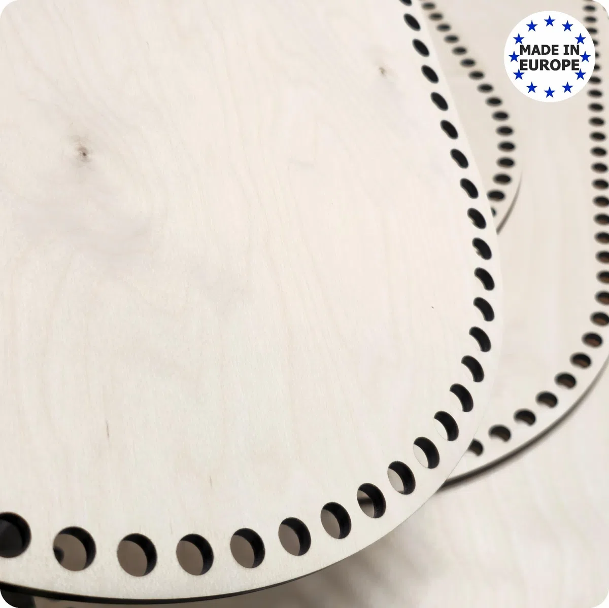 Fondo Ovale in Legno con Fori da 11 mm per Uncinetto, Base per Cesta di Mosè, Fondo in Legno per Culla, Fondo per Cestini Fai da Te, Varie Misure (80x40cm)