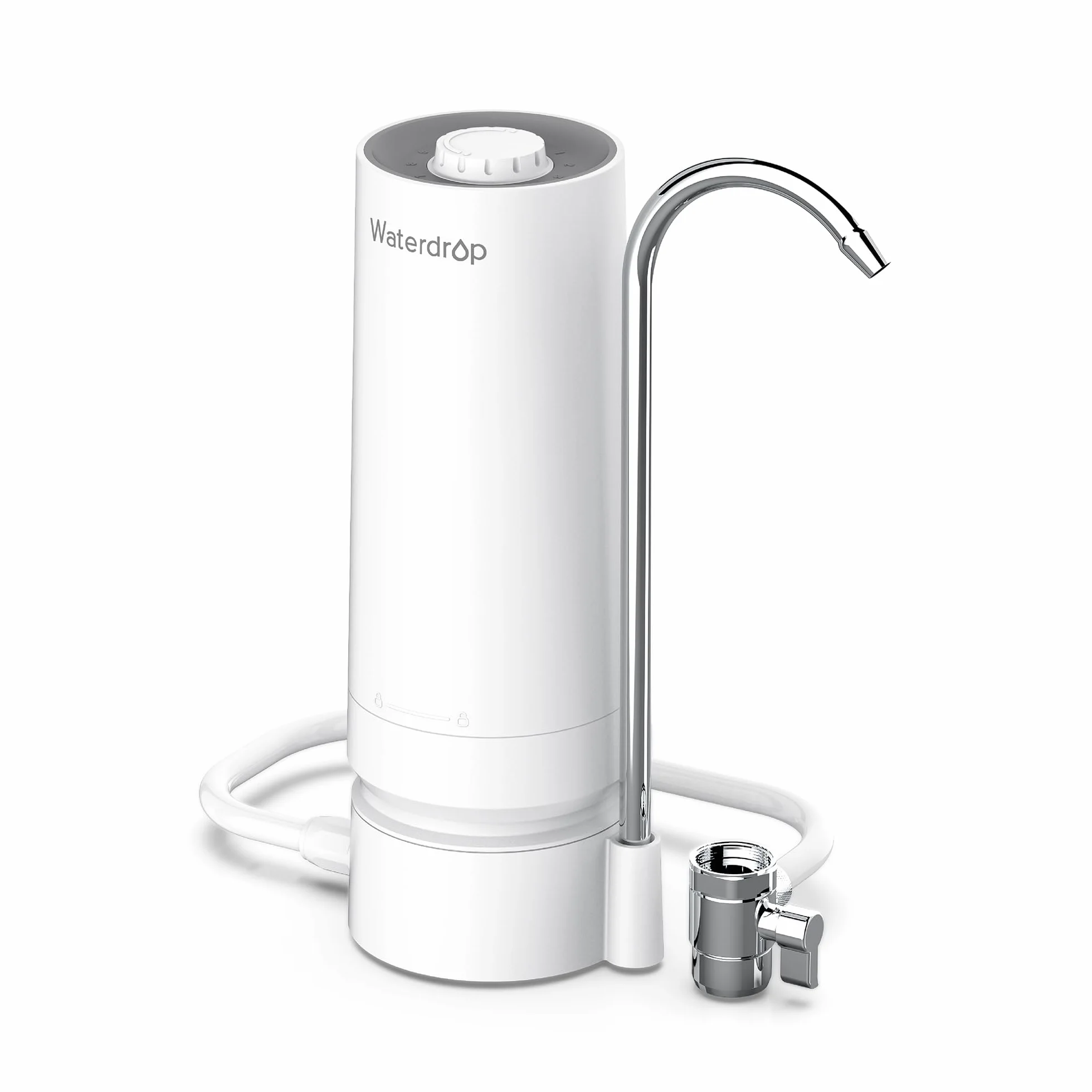 Waterdrop WD-CTF-05 Filtro per Acqua da Banco, 4000 Galloni con Promemoria della Durata del Filtro, Riduce i Metalli Pesanti, Cattivi Odori e il 99% del Cloro (1 Filtro Incluso)