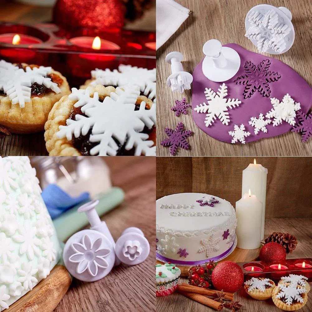 Soleebee 114pz Stampini per Biscotti Attrezzi Pasta per decorare la torta Fondente per dolci da forno Decorazione Attrezzi per glassare per zucchero artigianale per tuffatori Fiocco Set Cutter