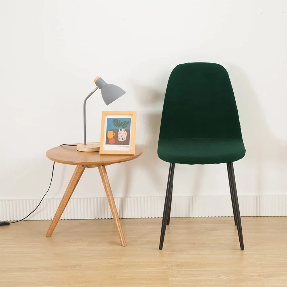Coprisedie scandinave da Pranzo Fodera per Sedia scandinava per Sala da Pranzo Fodere Coprisedia scandinave a Forma Curva Coprisedia Elasticizzati 6 Pezzi Verde Scuro