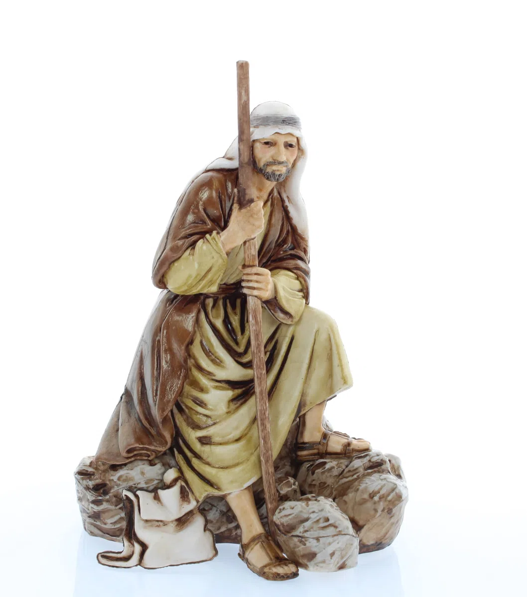 Moranduzzo Guardiano per Presepe da Cm 13 Scala 1:15 - Statuine Presepe Indistruttibili - Stile 700', Pittura Rifinita a Mano, Prodotto Ufficiale, Made in Italy, Scultore M. Landi