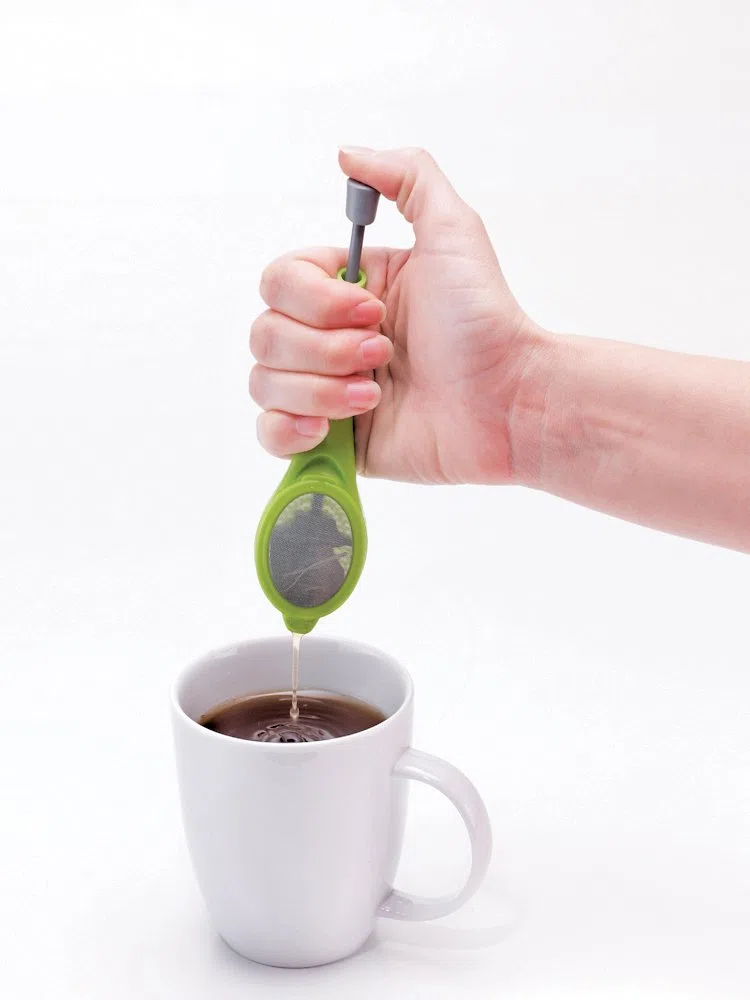 Fackelmann 49135.0 Infusore per tè/Tisane, Plastica, Verde, 23.5x7.9x3.5 cm