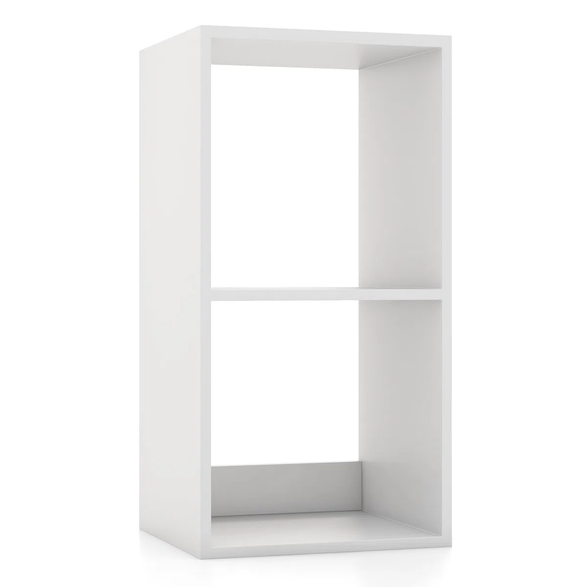 GIANTEX Scaffale per libri con 2/3/4/6 cubi aperti, libreria compatta combinabile, con kit antiribaltamento, mensola modulare di esposizione moderna per soggiorno, studio, colore bianco (35 x 33 x