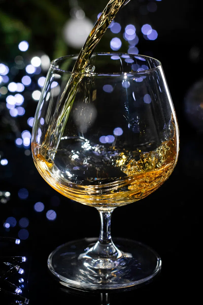 DIAMANTE Coppia di bicchieri da brandy per cognac e liquore, collezione Auris, in cristallo, non decorati, set di 2 (1400.702)