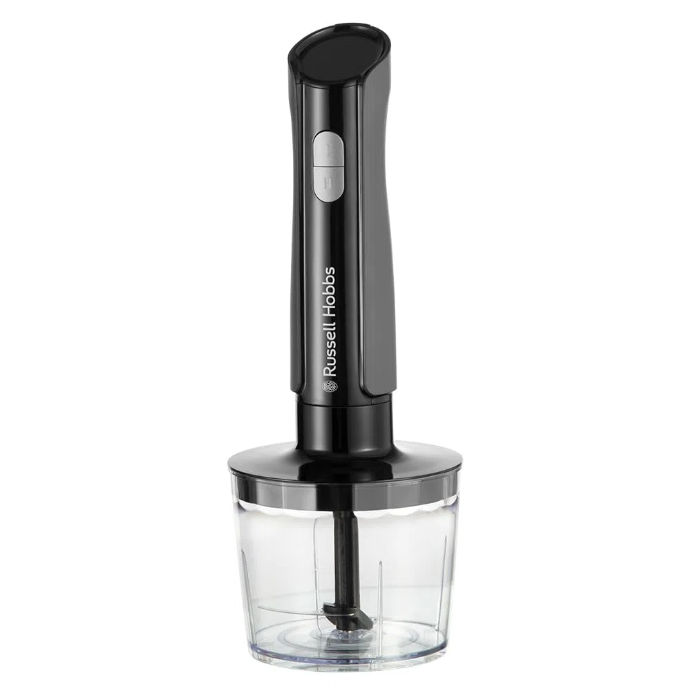 Russell Hobbs Frullatore a Immersione [3-in-1] Tritatutto Elettrico (con 3 Accessori per Pappe per Bambini, Smoothie, Zuppe, 2 Velocità + Pulsazione, Acciaio Inossidabile, Senza BPA) Carbone 27140-56