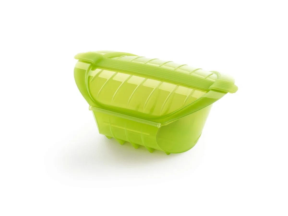 Lékué, Cocotte Ogya con filtro, 3-4 persone, in silicone, colore: Verde