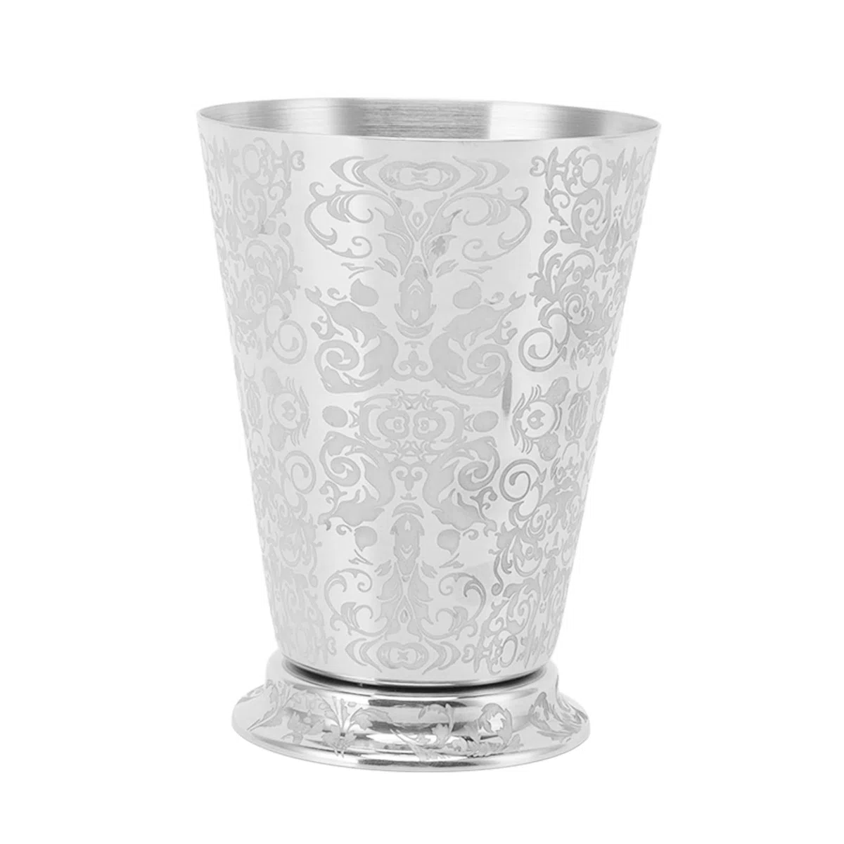 Tissting 400ml Mint Julep Cup, Bicchieri da Cocktail in Acciaio Inossidabile 304 Bicchieri da Cocktail in Metallo Moscow Mule Argento per Feste, Bar, Casa, Ristorante(Modello Totemico)