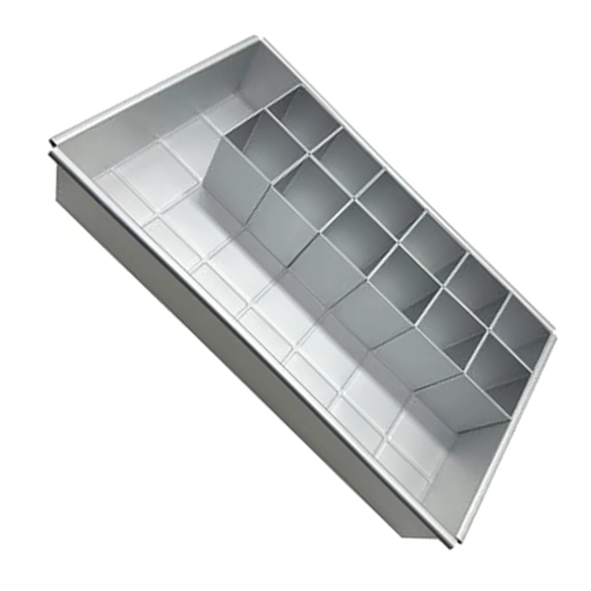Stampi per torta rettangolari portatili in lega alluminio, teglia con rivestimento antiaderente, strumento per decorare torte, padella quadrata rimovibile