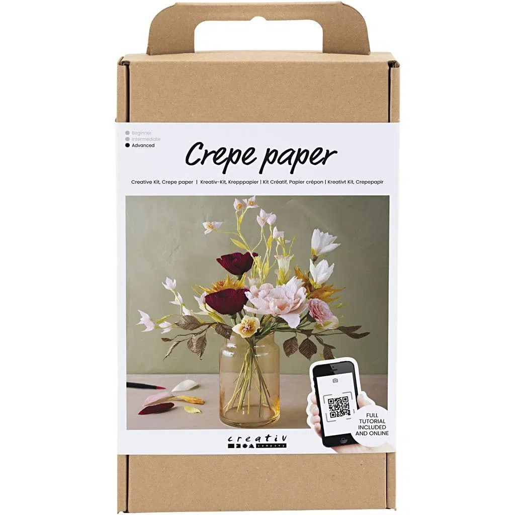 Creativ Company Sets Crepe Paper Bouquet - for Crafting Beautiful Crepe Paper Decoration