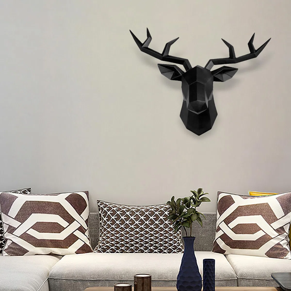 Arredamento Di Cervo In Resina, Decorazione Della Parete Della Testa Di Cervo,Centrotavola Da Parete Statua Della Testa Di Animale Per Bar, Soggiorno, Decorazioni Per Casa Uffici,A1,14*5.5*14.2in