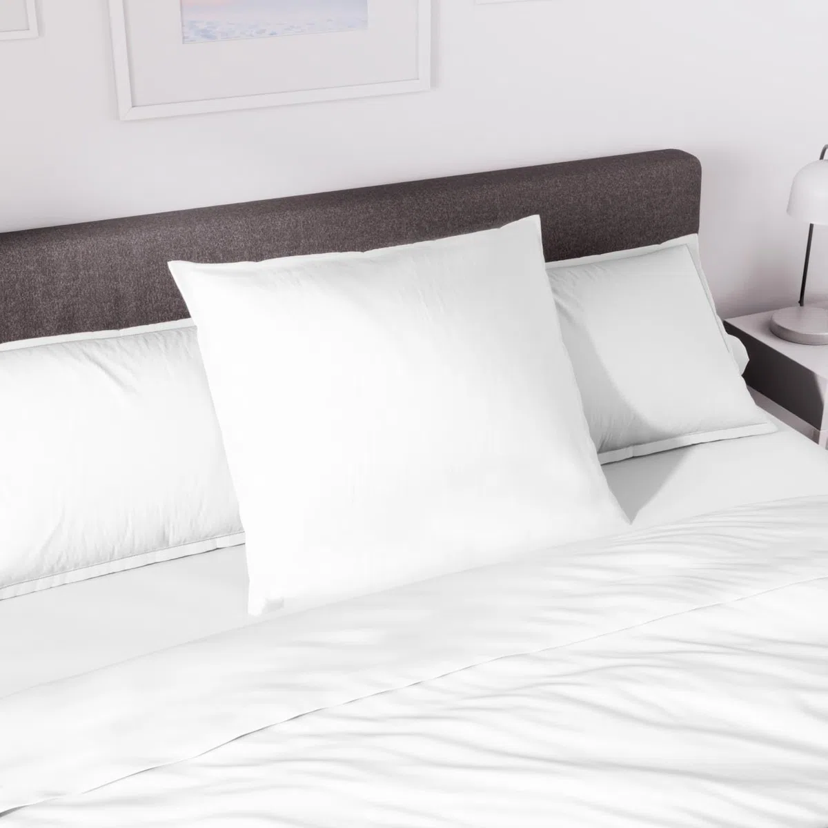 Soleil d'ocre, Lenzuolo sopra in policotone 280x300 cm PERCALE bianco, Ideale per case vacanza e hotel